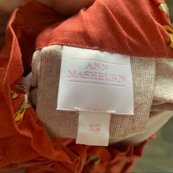 Ann Mashburn red floral skirt size XS - Picture 4 of 9